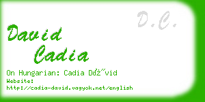 david cadia business card